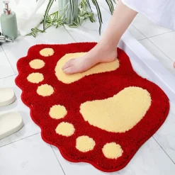 Bath Mat Non-slip Bathroom Rugs Mats Water Absorbent Non-Slip Mat Used in Bathroom, Shower, Room, Etc.Soft Flocking Bath Mat Machine Washable Bath Mat Bathroom Mat
