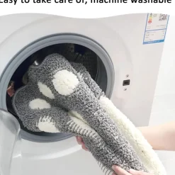 Bath Mat Non-slip Bathroom Rugs Mats Water Absorbent Non-Slip Mat Used in Bathroom, Shower, Room, Etc.Soft Flocking Bath Mat Machine Washable Bath Mat Bathroom Mat