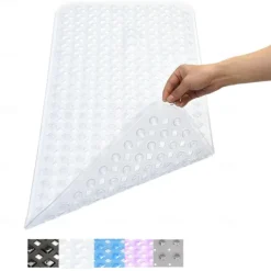 Bath Mat Non-slip Bathtub Mat Anti-Bacterial Shower Mat,Extra Long,90*40CM/16"*35", Powerful Suction Cup Gripping,Machine Washable, BPA Free, Non-Toxic, Phthalate free, Latex Free