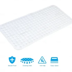 Bath Mat Non-slip Bathtub Mat Anti-Bacterial Shower Mat,Extra Long,90*40CM/16