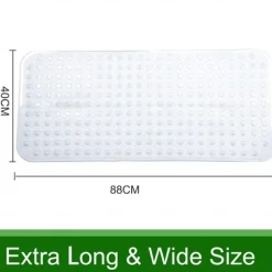 Bath Mat Non-slip Bathtub Mat Anti-Bacterial Shower Mat,Extra Long,90*40CM/16