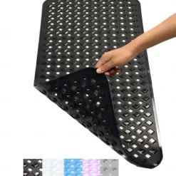 Bath Mat Non-slip Bathtub Mat Anti-Bacterial Shower Mat,Extra Long,90*40CM/16
