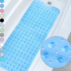 Bath Mat Non-slip Bathtub Mat Extra Long Non Slip Bathroom Shower Antibacterial Bathtub New The Bathroom Bathtub Non-slip Bathroom Waterproof Massage Foot Pad