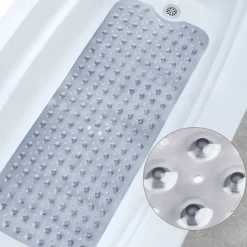 Bath Mat Non-slip Bathtub Mat Extra Long Non Slip Bathroom Shower Antibacterial Bathtub New The Bathroom Bathtub Non-slip Bathroom Waterproof Massage Foot Pad