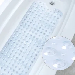 Bath Mat Non-slip Bathtub Mat Extra Long Non Slip Bathroom Shower Antibacterial Bathtub New The Bathroom Bathtub Non-slip Bathroom Waterproof Massage Foot Pad