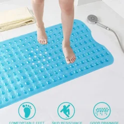 Bath Mat Non-slip Bathtub Mat Extra Long Non Slip Bathroom Shower Antibacterial Bathtub New The Bathroom Bathtub Non-slip Bathroom Waterproof Massage Foot Pad