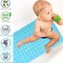Bath Mat Non-slip Bathtub Mat Extra Long Non Slip Bathroom Shower Antibacterial Bathtub New The Bathroom Bathtub Non-slip Bathroom Waterproof Massage Foot Pad