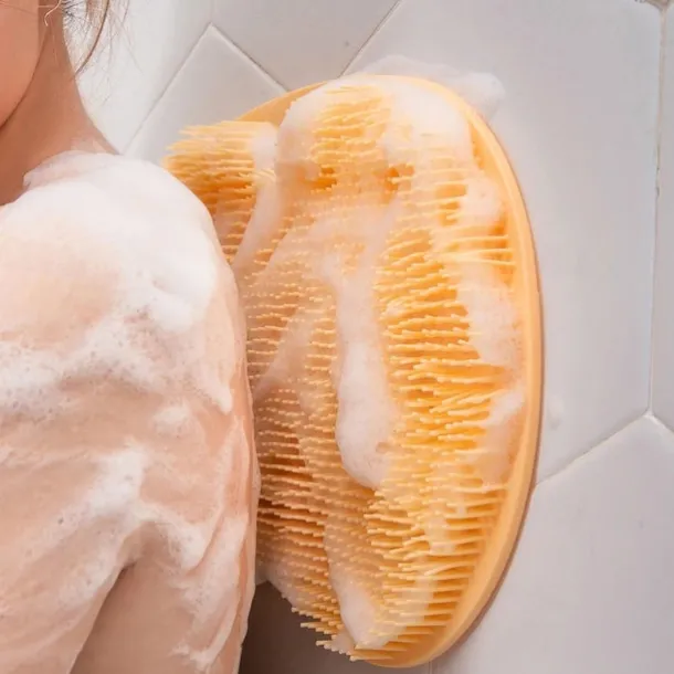 Bath Mat Non-slip Remove Dead Skin Lazy People Rub Back Artifact Silicone Shower Foot Scrubber Back Brush Bathroom Massager Clean