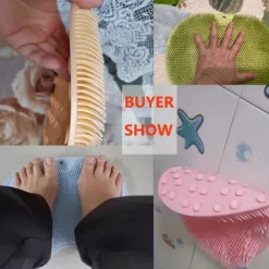 Bath Mat Non-slip Remove Dead Skin Lazy People Rub Back Artifact Silicone Shower Foot Scrubber Back Brush Bathroom Massager Clean