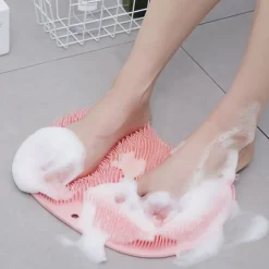 Bath Mat Non-slip Remove Dead Skin Lazy People Rub Back Artifact Silicone Shower Foot Scrubber Back Brush Bathroom Massager Clean