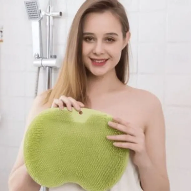 Bath Mat Non-slip Remove Dead Skin Lazy People Rub Back Artifact Silicone Shower Foot Scrubber Back Brush Bathroom Massager Clean