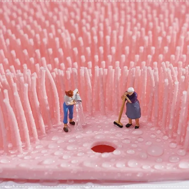 Bath Mat Non-slip Remove Dead Skin Lazy People Rub Back Artifact Silicone Shower Foot Scrubber Back Brush Bathroom Massager Clean