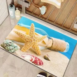 Bath Mat Non-slip Rug-Rubber Quick Dry Super Absorbent Thin Bathroom Rugs Fit Under Door-Washable Bathroom Floor Mats-Shower Rug for in Front of Bathtub Shower Room Sink