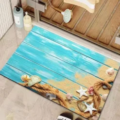 Bath Mat Non-slip Rug-Rubber Quick Dry Super Absorbent Thin Bathroom Rugs Fit Under Door-Washable Bathroom Floor Mats-Shower Rug for in Front of Bathtub Shower Room Sink