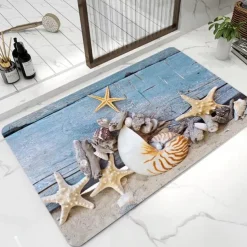 Bath Mat Non-slip Rug-Rubber Quick Dry Super Absorbent Thin Bathroom Rugs Fit Under Door-Washable Bathroom Floor Mats-Shower Rug for in Front of Bathtub Shower Room Sink