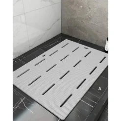 Bath Mat Non-slipp Bathroom Mat Safety Shower Bath Mat Plastic Massage Pad Bathroom Carpet Floor Drainage Suction Cup Bath Mat