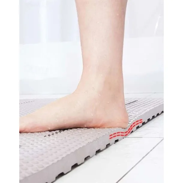 Bath Mat Non-slipp Bathroom Mat Safety Shower Bath Mat Plastic Massage Pad Bathroom Carpet Floor Drainage Suction Cup Bath Mat