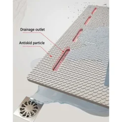 Bath Mat Non-slipp Bathroom Mat Safety Shower Bath Mat Plastic Massage Pad Bathroom Carpet Floor Drainage Suction Cup Bath Mat