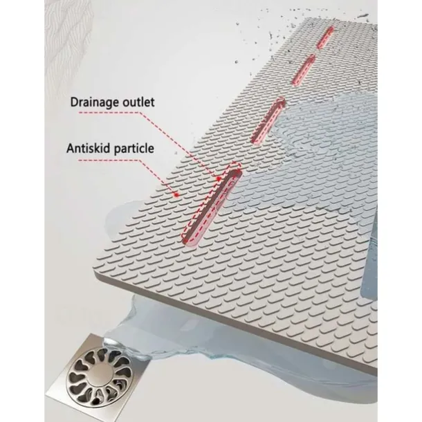 Bath Mat Non-slipp Bathroom Mat Safety Shower Bath Mat Plastic Massage Pad Bathroom Carpet Floor Drainage Suction Cup Bath Mat