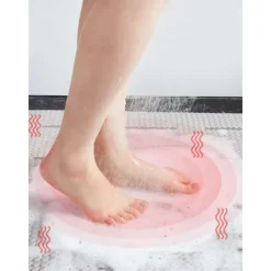 Bath Mat Non-slipp Bathroom Mat Safety Shower Bath Mat Plastic Massage Pad Bathroom Carpet Floor Drainage Suction Cup Bath Mat
