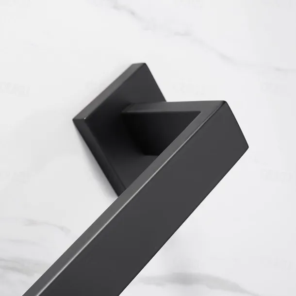 Bath Towel Bar,SUS304 Stainless Steel Towel Rack for Bathroom,Bathroom Accessories Towel Rod Heavy Duty Wall Mounted Towel Holder (Matte Black)