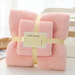 Bath Towels Set for Bathroom,Thick,Soft&Absorbent Fleece Bath Towels,1PC Bath Towel&1PC Hand Towel,Microfiber Quick Dry Bath Towel,Multipurpose Bath Sheets Towels for Bath, Gym and Spa