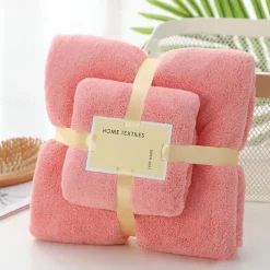 Bath Towels Set for Bathroom,Thick,Soft&Absorbent Fleece Bath Towels,1PC Bath Towel&1PC Hand Towel,Microfiber Quick Dry Bath Towel,Multipurpose Bath Sheets Towels for Bath, Gym and Spa