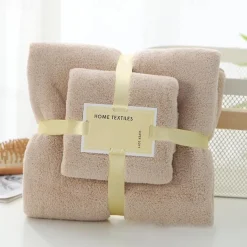 Bath Towels Set for Bathroom,Thick,Soft&Absorbent Fleece Bath Towels,1PC Bath Towel&1PC Hand Towel,Microfiber Quick Dry Bath Towel,Multipurpose Bath Sheets Towels for Bath, Gym and Spa