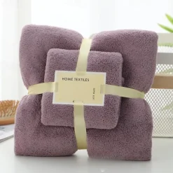 Bath Towels Set for Bathroom,Thick,Soft&Absorbent Fleece Bath Towels,1PC Bath Towel&1PC Hand Towel,Microfiber Quick Dry Bath Towel,Multipurpose Bath Sheets Towels for Bath, Gym and Spa