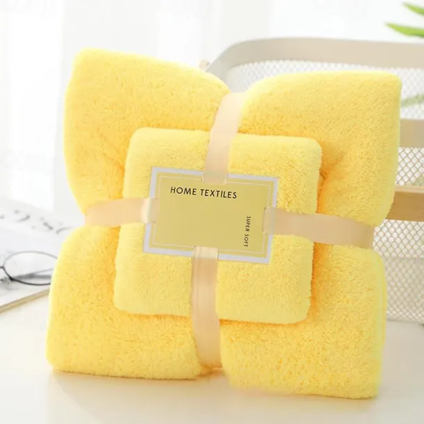 Bath Towels Set for Bathroom,Thick,Soft&Absorbent Fleece Bath Towels,1PC Bath Towel&1PC Hand Towel,Microfiber Quick Dry Bath Towel,Multipurpose Bath Sheets Towels for Bath, Gym and Spa
