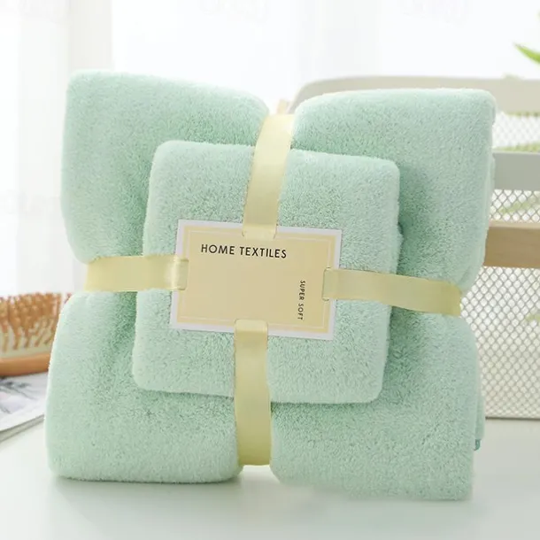 Bath Towels Set for Bathroom,Thick,Soft&Absorbent Fleece Bath Towels,1PC Bath Towel&1PC Hand Towel,Microfiber Quick Dry Bath Towel,Multipurpose Bath Sheets Towels for Bath, Gym and Spa