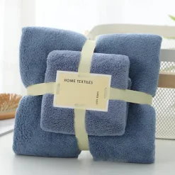Bath Towels Set for Bathroom,Thick,Soft&Absorbent Fleece Bath Towels,1PC Bath Towel&1PC Hand Towel,Microfiber Quick Dry Bath Towel,Multipurpose Bath Sheets Towels for Bath, Gym and Spa