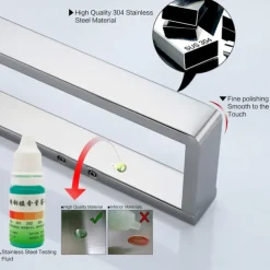 Bathroom Accessory Set 304 Stainless Steel 3-Piece Towel Rack, Towel Ring, Toilet Paper Rack,Bright Silvery