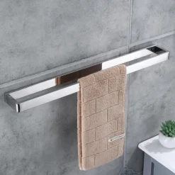 Bathroom Accessory Set 304 Stainless Steel 3-Piece Towel Rack, Towel Ring, Toilet Paper Rack,Bright Silvery