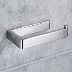 Bathroom Accessory Set 304 Stainless Steel 3-Piece Towel Rack Towel Ring Toilet Paper RackBright Silvery