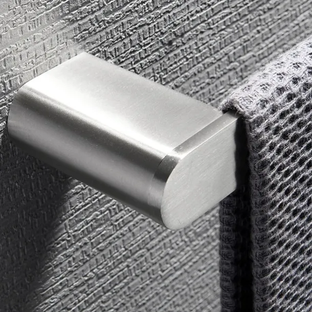 Bathroom Accessory Set Brushed Stainless Steel Include Robe Hook, Towel Bar, Toilet Paper Holder with Mobile Phone Storage Shelf, Towel Holder and Roll Paper Shelf 1or3pcs