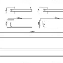 Bathroom Accessory Set Contemporary Brass 4pcs - Hotel bath Toilet Paper Holders / Robe Hook / tower bar Wall Mounted