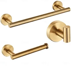 Bathroom Accessory Set Include Towel Bar Toilet Paper Holder and Robe Hook New Design Stainless Steel Wall Mounted