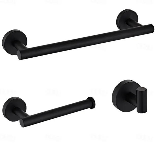 Bathroom Accessory Set Include Towel Bar Toilet Paper Holder and Robe Hook New Design Stainless Steel Wall Mounted