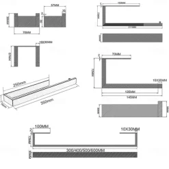 Bathroom Accessory Set, Self-adhesive Matte Black Stainless Steel Hardware Include Robe Hook, Towel Bar, Towel Holder, Toilet Paper Holder,for Home and Hotel