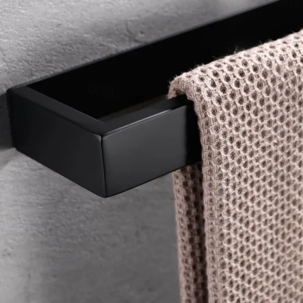 Bathroom Accessory Set, Self-adhesive Matte Black Stainless Steel Hardware Include Robe Hook, Towel Bar, Towel Holder, Toilet Paper Holder,for Home and Hotel