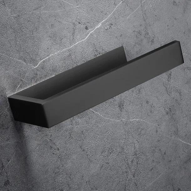 Bathroom Accessory Set, Self-adhesive Matte Black Stainless Steel Hardware Include Robe Hook, Towel Bar, Towel Holder, Toilet Paper Holder,for Home and Hotel