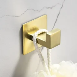 Bathroom Accessory Set Stainless Steel New Design Include Toilet Paper Holder and Robe Hooks Self-adhesive Wall Mounted 1 set