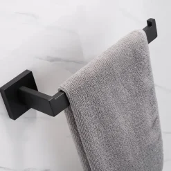 Bathroom Accessory Set Stainless Steel Include Towel Bar/Robe Hook/Toilet Paper Holder/Bathroom Tower Rack Matte Black 1or3or4pcs