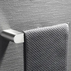 Bathroom Accessory Set Wall Mounted Brushed Stainless Steel Include Robe Hook Towel Bar Toilet Paper Holder with Mobile Phone Storage Shelf Towel Holder and Roll Paper Shelf 1or 3pcs