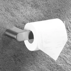 Bathroom Accessory Set Wall Mounted Brushed Stainless Steel Include Robe Hook Towel Bar Toilet Paper Holder with Mobile Phone Storage Shelf Towel Holder and Roll Paper Shelf 1or 3pcs