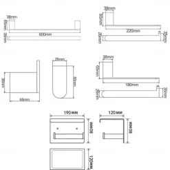 Bathroom Accessory Set Wall Mounted Brushed Stainless Steel Include Robe Hook Towel Bar Toilet Paper Holder with Mobile Phone Storage Shelf Towel Holder and Roll Paper Shelf 1or 3pcs
