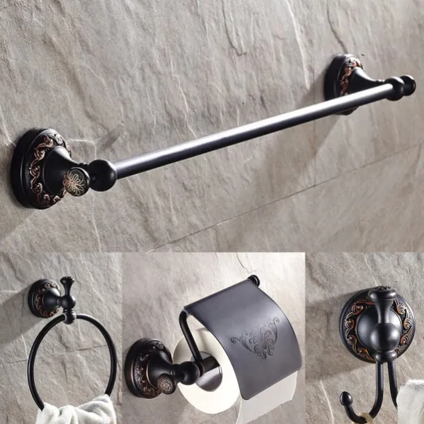 Bathroom Accessory Sets,Wall Mounted ORB Hardware Include Towel Bar/Toilet Paper Holder /Robe Hook/Towel Ring