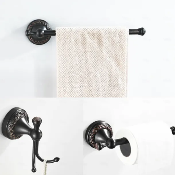 Bathroom Accessory Sets,Wall Mounted ORB Hardware Include Towel Bar/Toilet Paper Holder /Robe Hook/Towel Ring