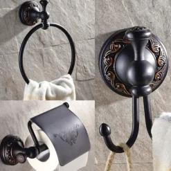 Bathroom Accessory Sets,Wall Mounted ORB Hardware Include Towel Bar/Toilet Paper Holder /Robe Hook/Towel Ring